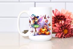Vibrant Cute Fairy | Halloween | Watercolor Clipart Product Image 2