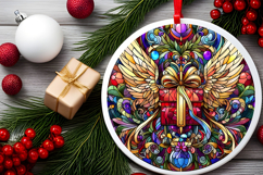 Round Christmass Ornament PNG Product Image 2