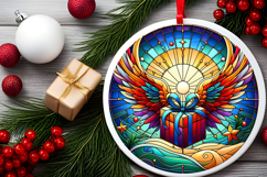 Round Christmass Ornament PNG Product Image 2