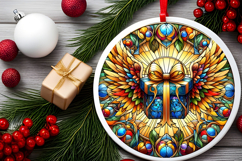 Round Christmass Ornament PNG Product Image 2