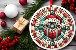 Round Christmass Ornament PNG Product Image 2