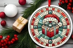 Round Christmas Ornament Sublimation|Clipart Product Image 2