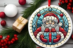 Round Christmas Ornament Sublimation|Clipart Product Image 2