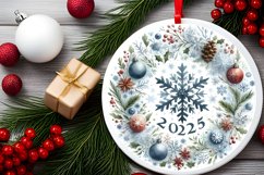 Round Christmas Ornament Sublimation|Clipart Product Image 2