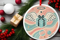 Round Christmas Ornament Sublimation|Clipart Product Image 1
