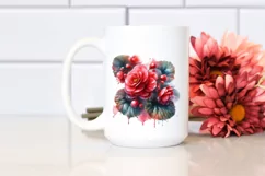 Sublimation Clipart Flower - A glossy begonia Product Image 2