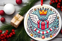 Round Christmas Ornament Sublimation|Clipart Product Image 1