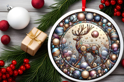 Round Christmass Ornament PNG Product Image 2