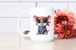Funny Mouse with Big Eyes and Bandana Clipart Product Image 2