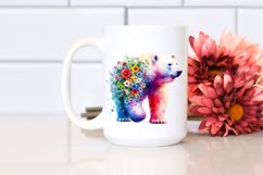 Flowers Half Polar Bear Clipart Product Image 2