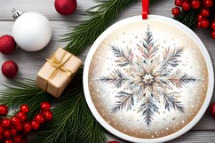 Round Christmas Ornament Sublimation|Clipart Product Image 2