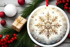 Round Christmas Ornament Sublimation|Clipart Product Image 2