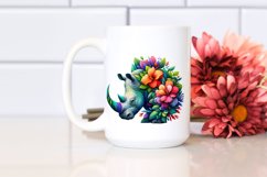 Abstract Vibrant Rhino PNG Product Image 2