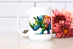 Abstract Vibrant Rhino PNG Product Image 2