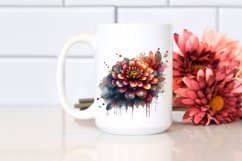 Shiny Zinnia Watercolor | Sublimation Clipart Product Image 2