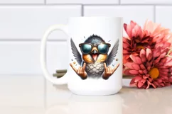 Hummingbird Sunglasses Rocker Smiling | Sublimation Clipart Product Image 2