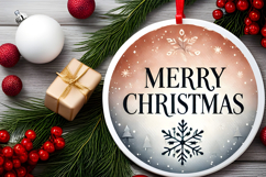 Round Christmass Ornament PNG Product Image 2