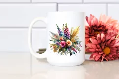 Colorful Foil Foxglove Clipart Design Product Image 2