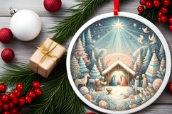 Round Christmas Ornament Sublimation|Clipart Product Image 2