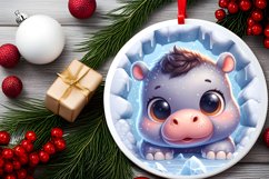 Round Christmas Ornament Sublimation|Clipart Product Image 2