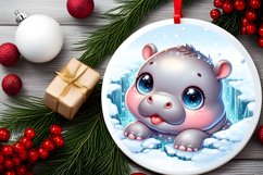 Round Christmas Ornament Sublimation|Clipart Product Image 2