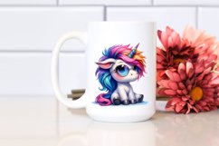 Baby Unicorn Sitting PNG Product Image 2
