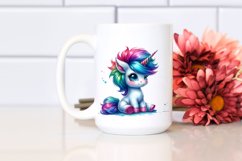 Baby Unicorn Sitting PNG Product Image 2