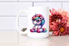 Baby Unicorn Sitting PNG Product Image 2