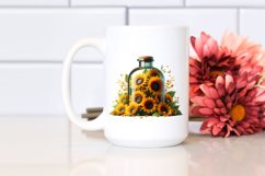 Glossy Sunflower Filled Bottle Product Image 2