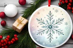 Round Christmass Ornament PNG Product Image 2
