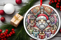 Round Christmass Ornament PNG Product Image 2