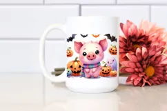 Cute Baby Pig in Vibrant Watercolor Product Image 2