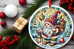 Round Christmas Ornament Sublimation|Clipart Product Image 1