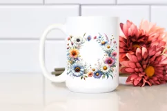 Colorful Daisy Floral Frame, Transparent PNG Product Image 2