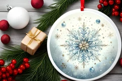 Round Christmas Ornament Sublimation|Clipart Product Image 2