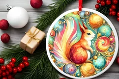 Round Christmas Ornament Sublimation|Clipart Product Image 2