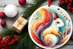 Round Christmas Ornament Sublimation|Clipart Product Image 2