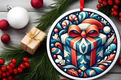 Round Christmass Ornament PNG Product Image 2