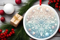 Round Christmas Ornament Sublimation|Clipart Product Image 2