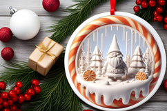 Round Christmass Ornament PNG Product Image 2