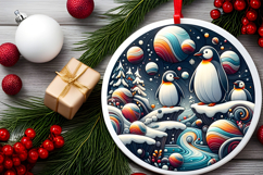 Round Christmass Ornament PNG Product Image 2