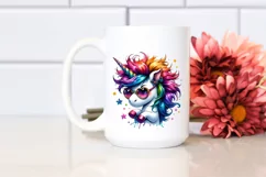 Vibrant Cute Unicorn Clipart PNG Product Image 2