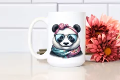cute Panda Portrait with Silk Scarf and Sunglasses Product Image 2