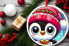 Round Christmas Ornament Sublimation|Clipart Product Image 1