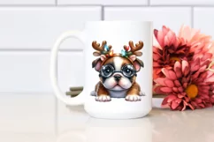 Enthusiastic Winter Bulldog PNG Product Image 2