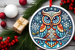 Round Christmass Ornament PNG Product Image 2