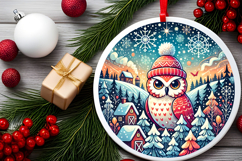 Round Christmass Ornament PNG Product Image 2