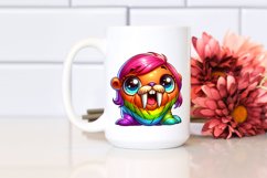 Colorful Crazy Baby Walrus Clipart Product Image 2