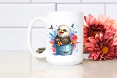 Colorful Bald Eagle Baby Bucket | Sublimation | Clipart Product Image 1