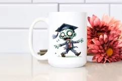 Simple Funny Zombie Halloween Clipart PNG Product Image 2